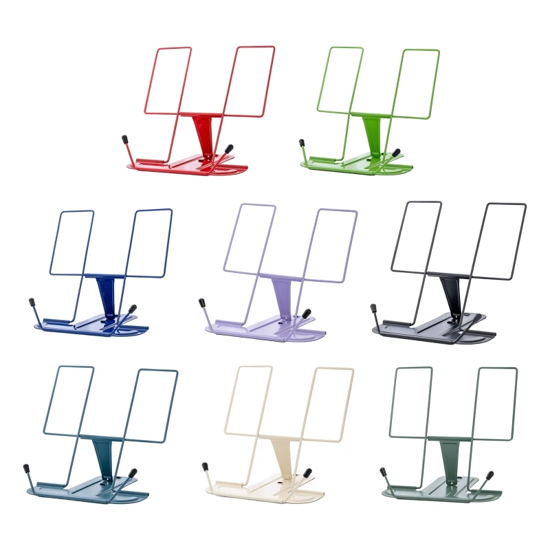 

C5AE Adjustable Metal Bookrest Recipe Cookbook Stand Kitchen Bookrest for Kid Gifts