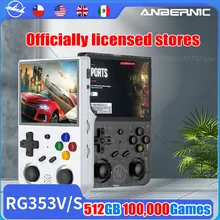 ANBERNIC RG353V Official Store Handheld  Portable Video Game Consoles 3.5 INCH  Android 11 Linux OS  Retro Player 512G PSP Gift
