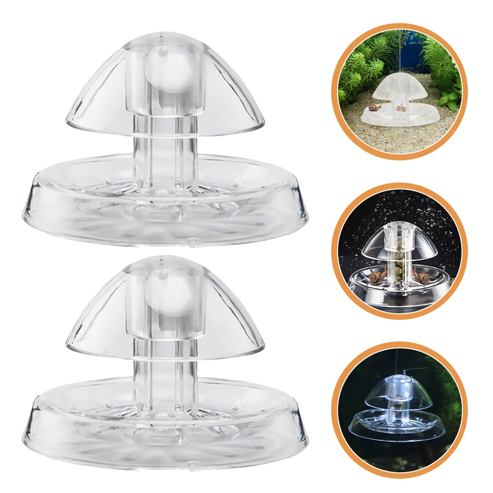 

2Pcs Transparent Clear Aquarium Snail Trap Multi-function Leech Catcher for Aquarium Tank Cleaning Catching