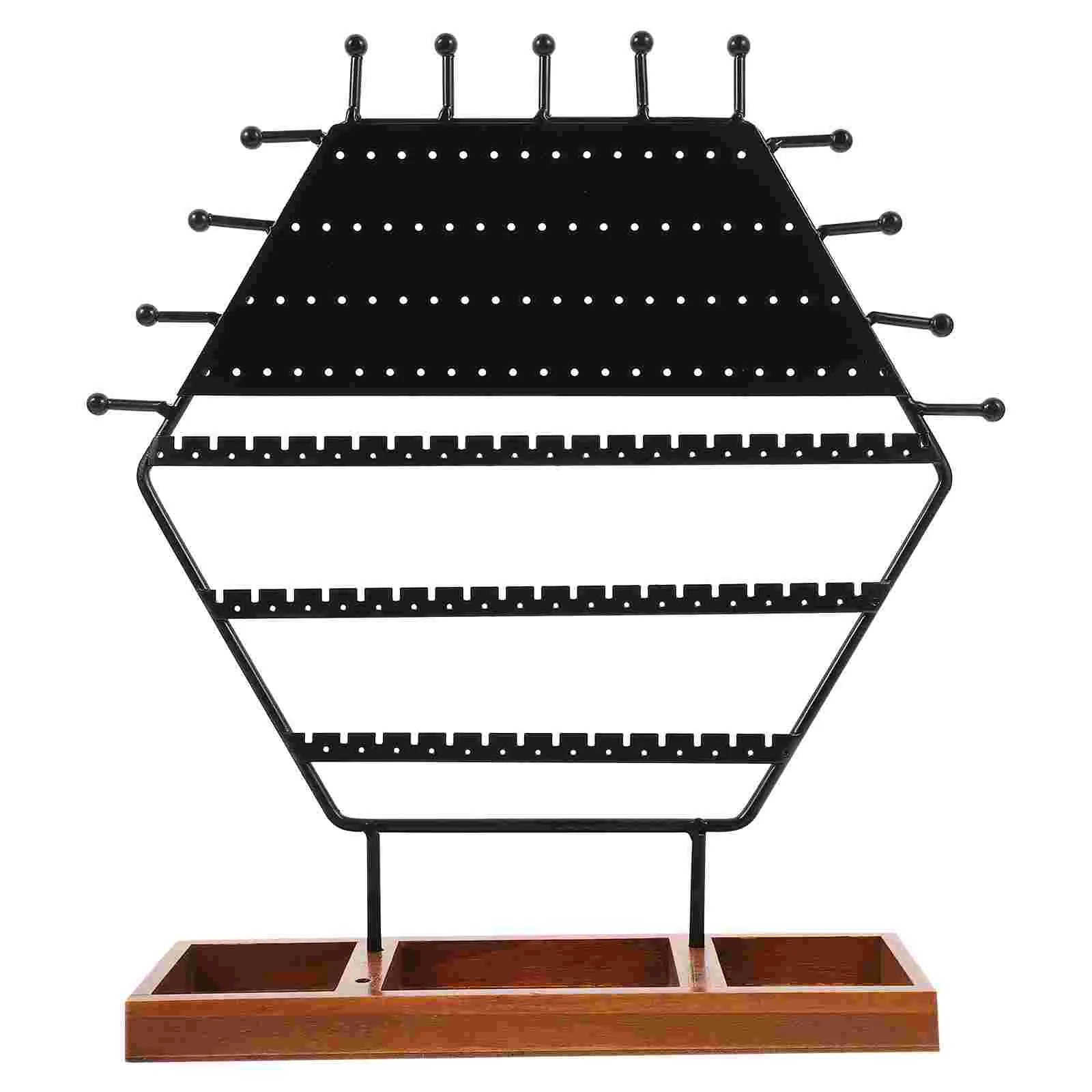 

Necklace Storage Jewelry Stands Displays Bracelet Holder Iron Craft Show Organizer Honey Combs Decor