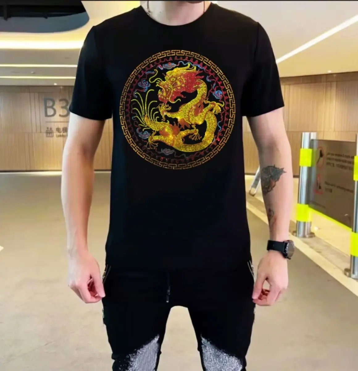 BORUNKE Мужские футболки из хлопка стиль шикарные