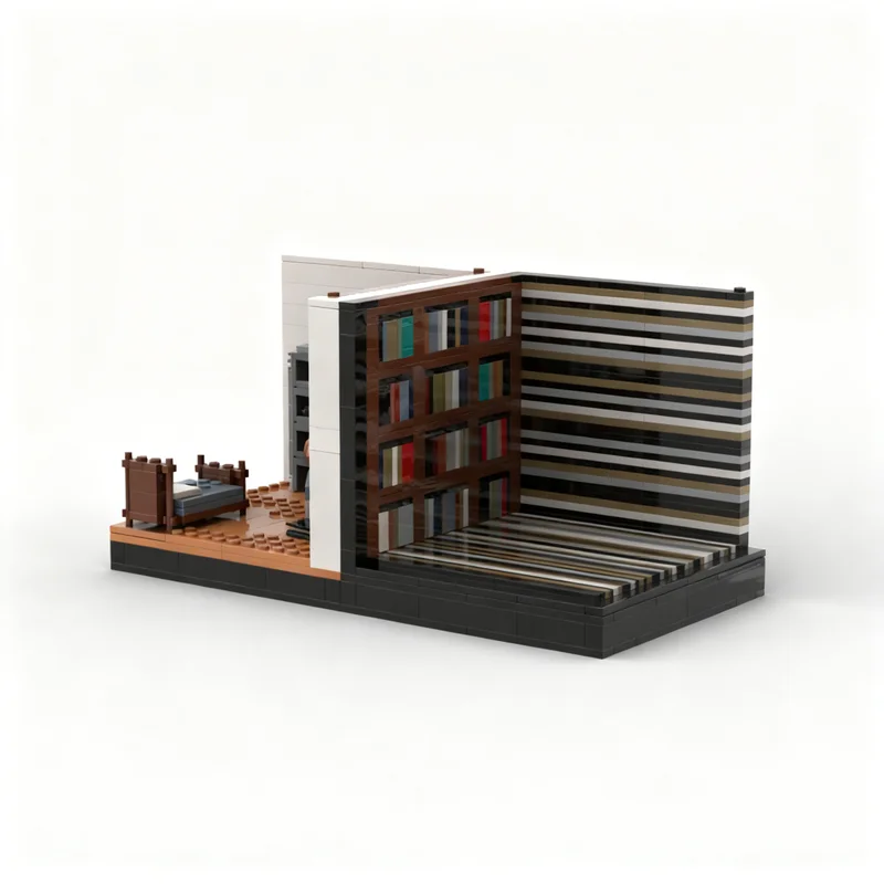 Фото 822 детали MOC «Книжный уголок Тессеракта» - Модель «Межзвездные иконы», строительные блоки, подарок на день рождения, художественное образование, креативный конструктор для сборки и демонстрации. №5