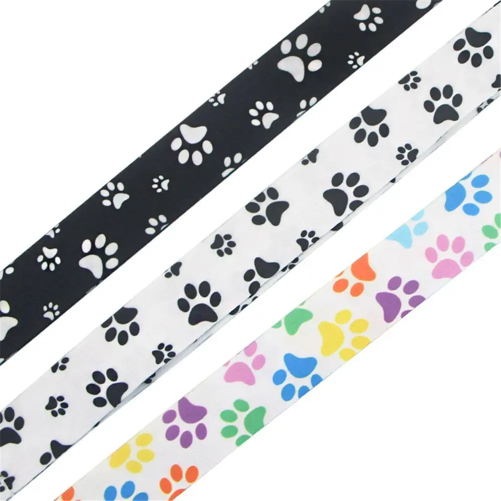 

Fashion Keychain Cute Cartoon ID Card Gym Key Chain Neck Strap Dog Paw Lanyards Mobile Phone Straps