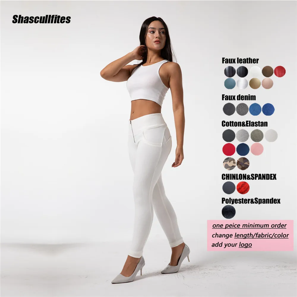 Shascullfites Gym and Shaping Tailored Pants Fitness Yoga Pants Scrunch Woman Sexy White High Waist Push Up Athletics Leggins