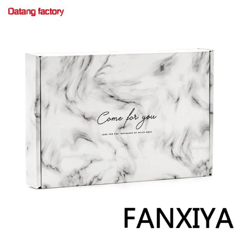 

Corrugated Marble Colored Printing Boxes Tuck Mailer Set Top Box Packaging And Shipping Carton Wholesale