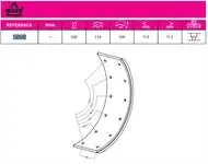 

5898 задний тормозной лист BALATA NKR NPR SAMPIYON (CHAMPION) для