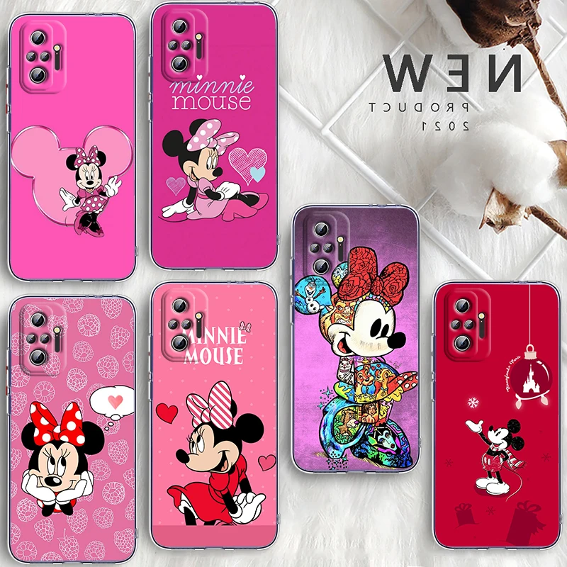 

Mickey Minnie Cute Disney Phone Case For Xiaomi Redmi Note 12 11E 11S 11 11T 10 10S 9 9T 9S 8T 8 Pro Plus 5G Transparent Soft