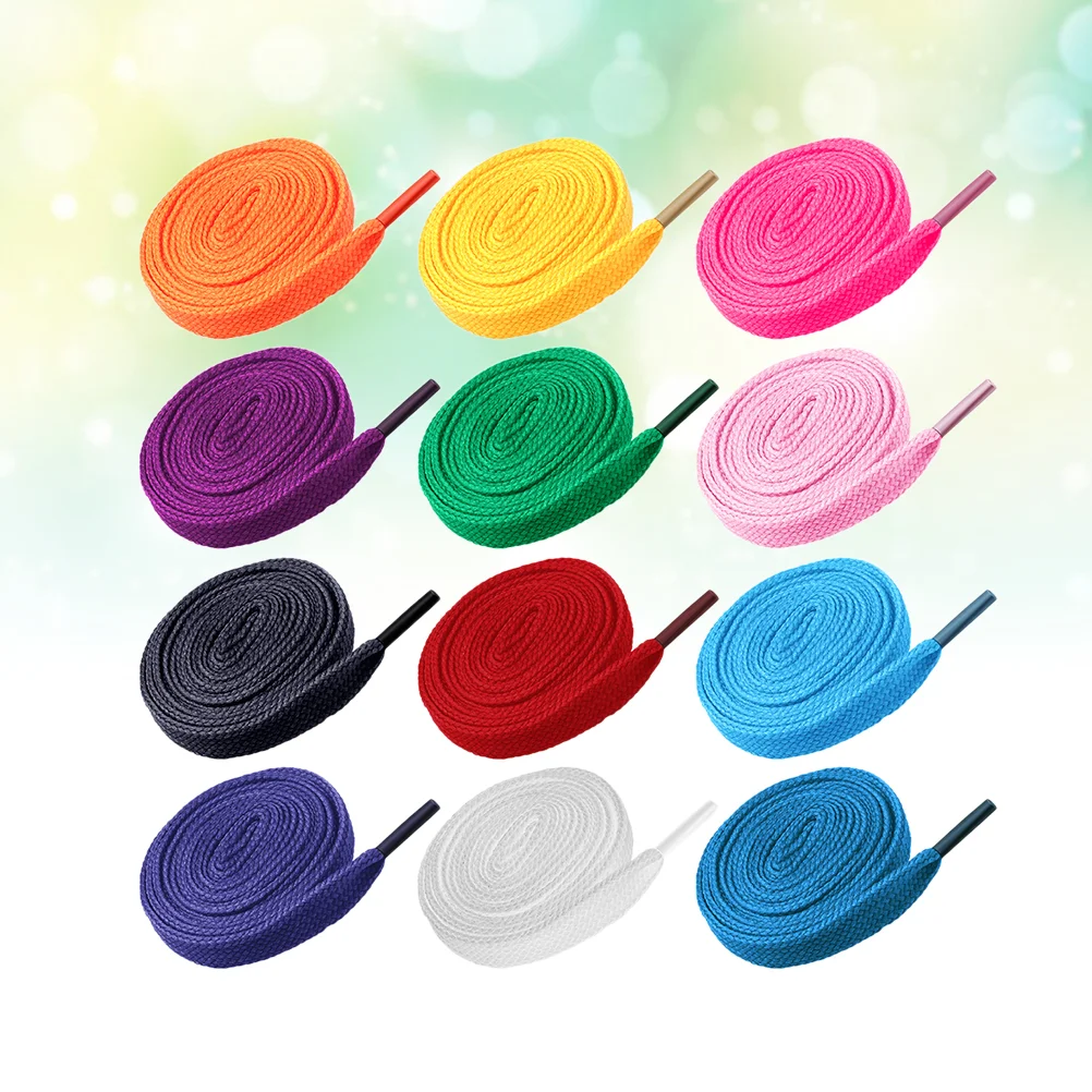 20PC Pairs Replacement Flat Shoes Shoelaces Colorful Laces Strings for Sports Sneakers Skates