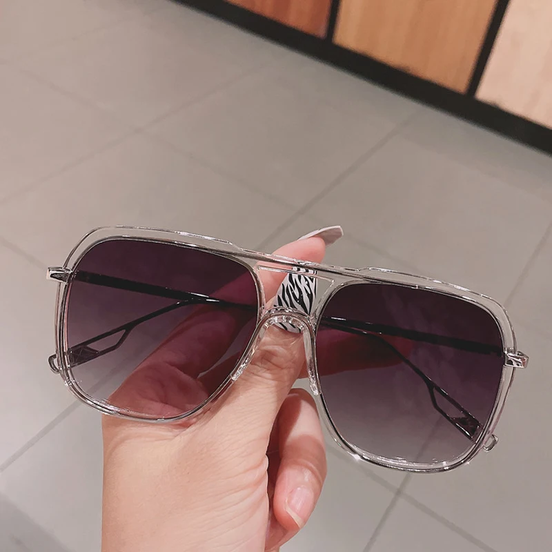 

Очки солнцезащитные мужские и женские квадратные, Модные Винтажные оптические солнечные очки с двойным лучом и защитой от синего излучения...