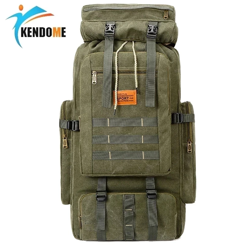 Tactical Military Camping Hiking Backpack Men Canvas Travel 