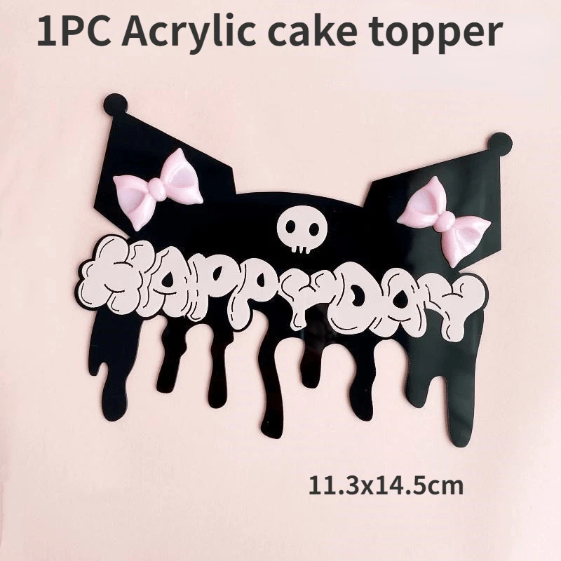 

Украшение для торта Sanrio Kuromi, Детские тематические топперы для торта, десерты, оформление детского дня рождения