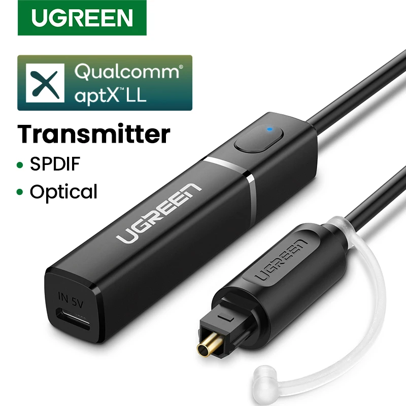 Bluetooth 5 0 передатчик UGREEN для ТВ наушников ПК APTX LL цифровой оптический адаптер Toslink