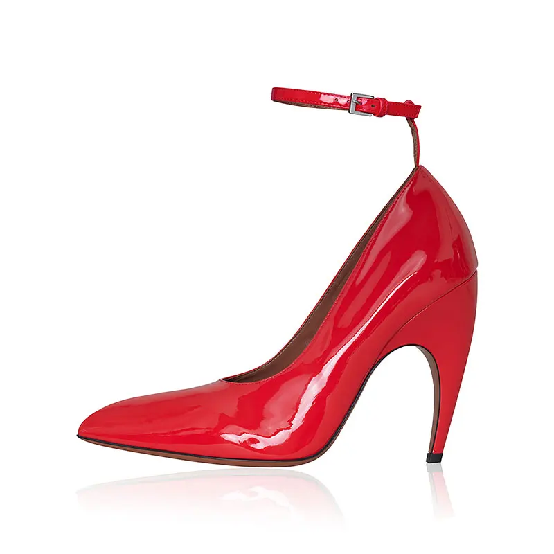 Женская толстовка с острым носком очень высокие туфли одна линия пряжкой модные