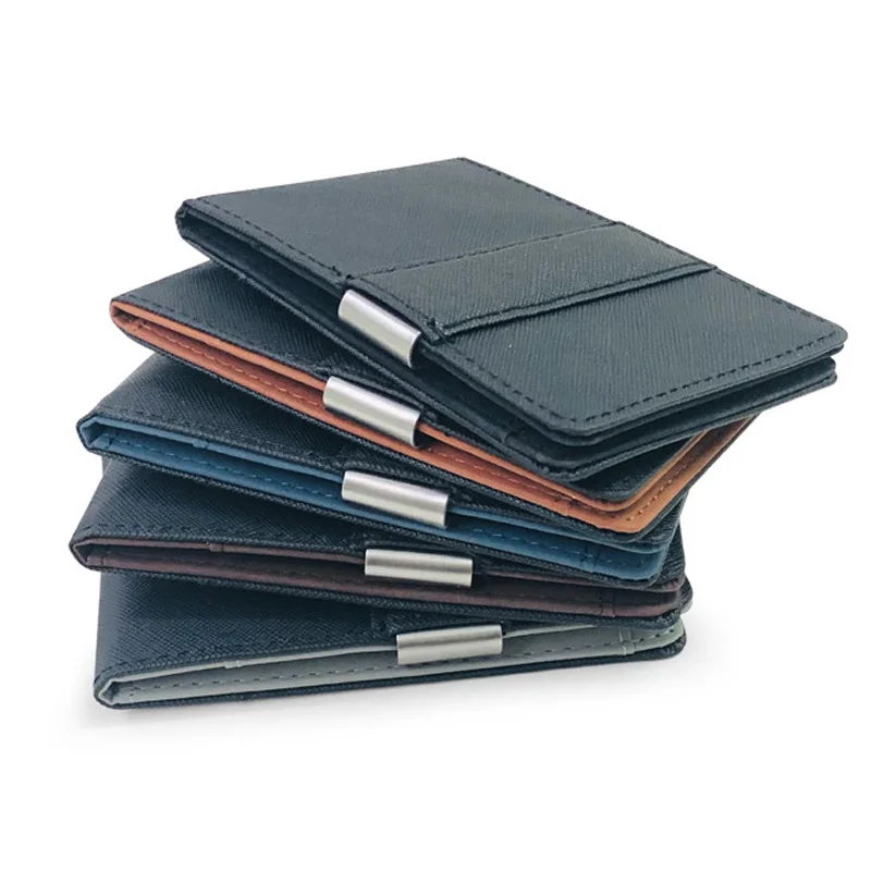 

Clamp Credit Money Thin Clip Men's Card Purse Fashion Sale Leather Cash Bifold Solid Female With Wallet Holder Hot Metal