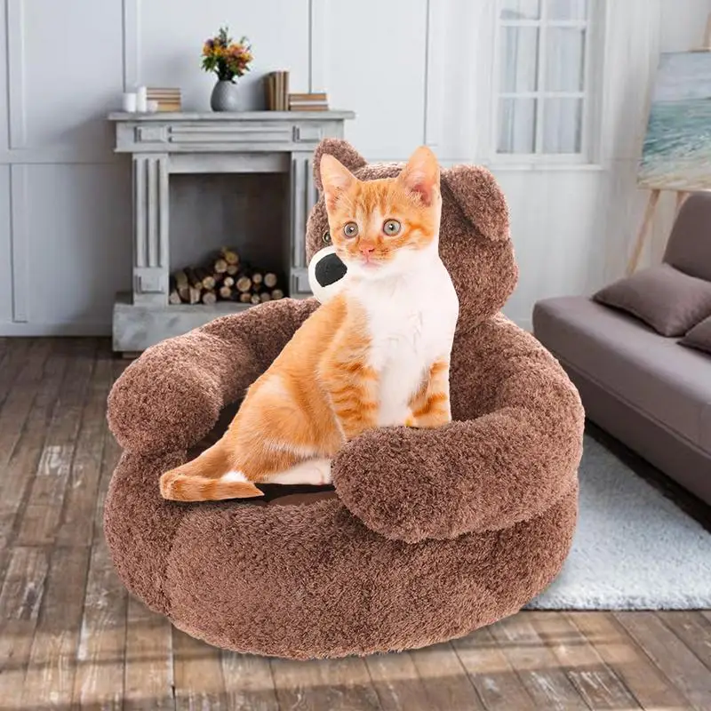 

Super Soft Pet Bed Winter Warm Cushion Sofa Cute Bear Hug Cat Dog Sleeping Mat Plush Comfort Pet Supplies For Cats And Dogs