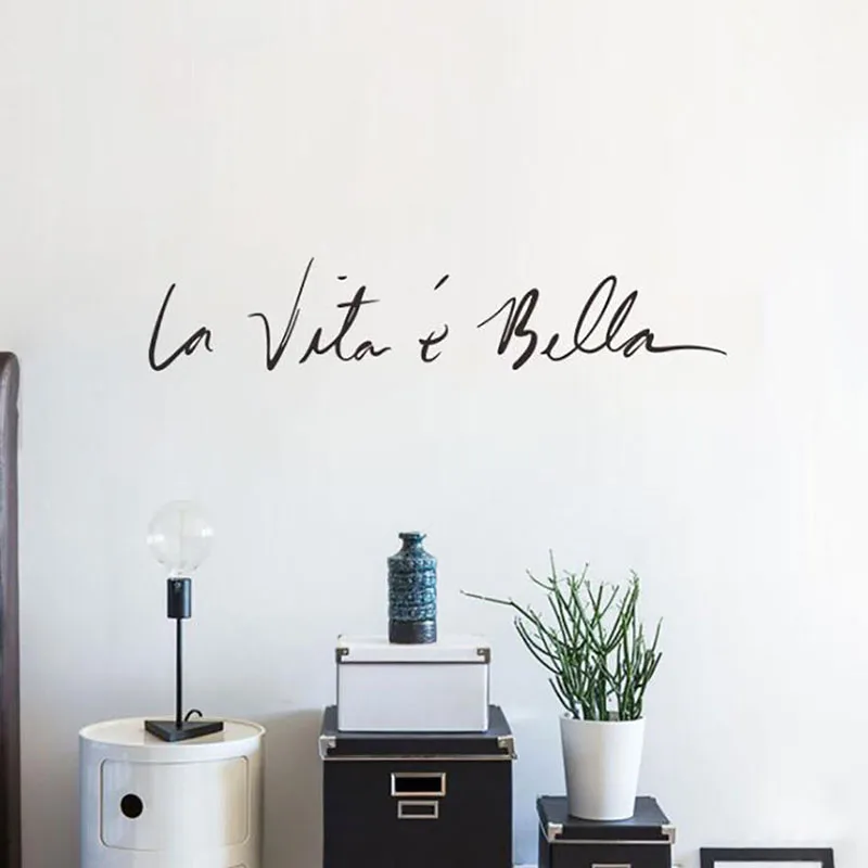 Наклейка На Стену В Скандинавском Стиле La Vita E Bella Скандинавская Для Гостиной
