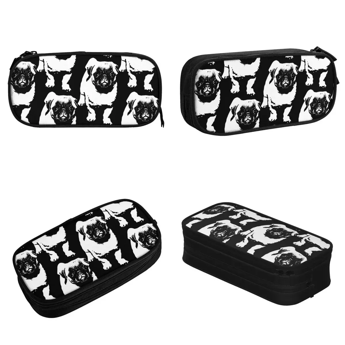 Мопс собака силуэт бульдог пеналы модный щенок лицо держатель для ручек сумка