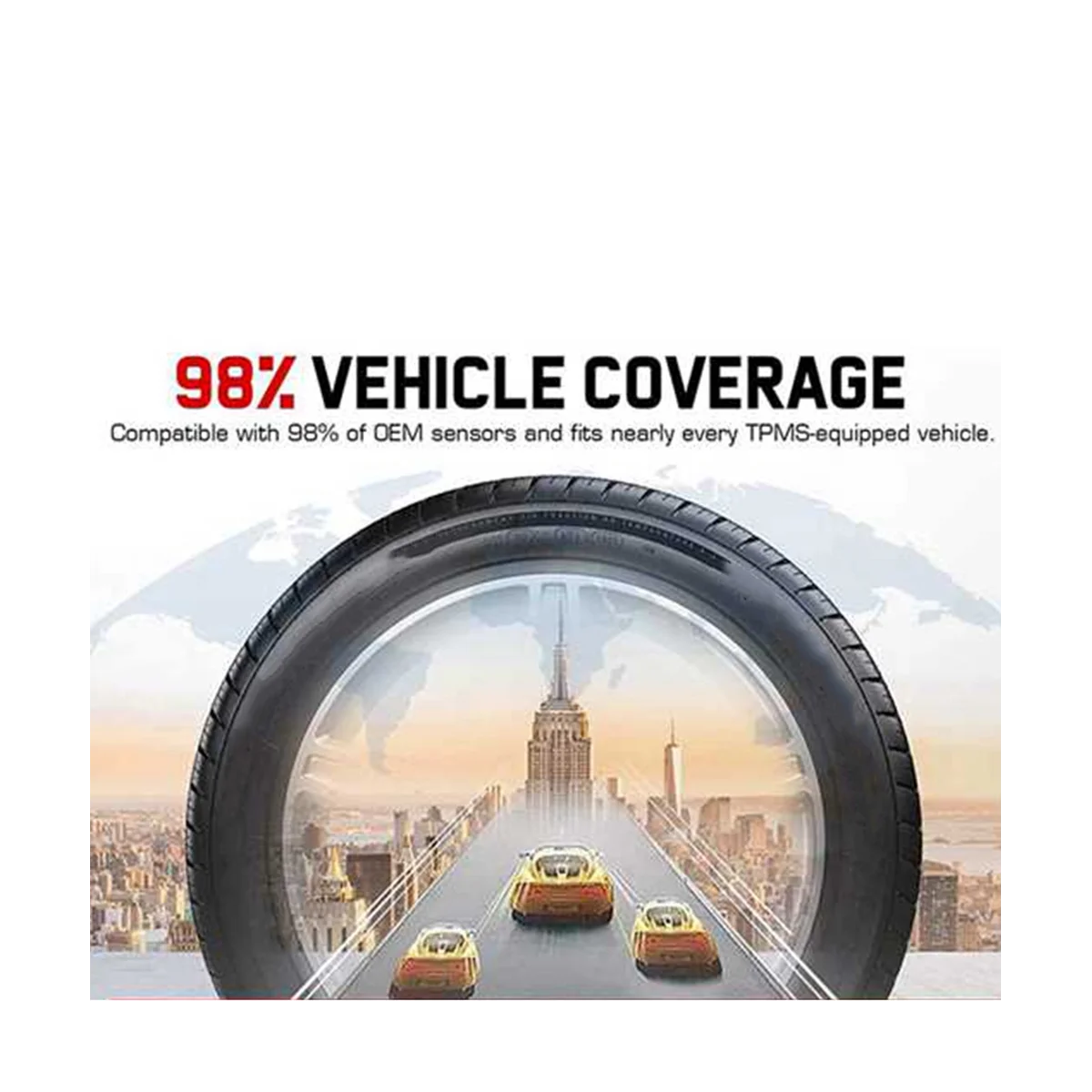 Программируемый TPMS датчик 4 шт. 433 МГц 315 Универсальный 2 в 1 для системы