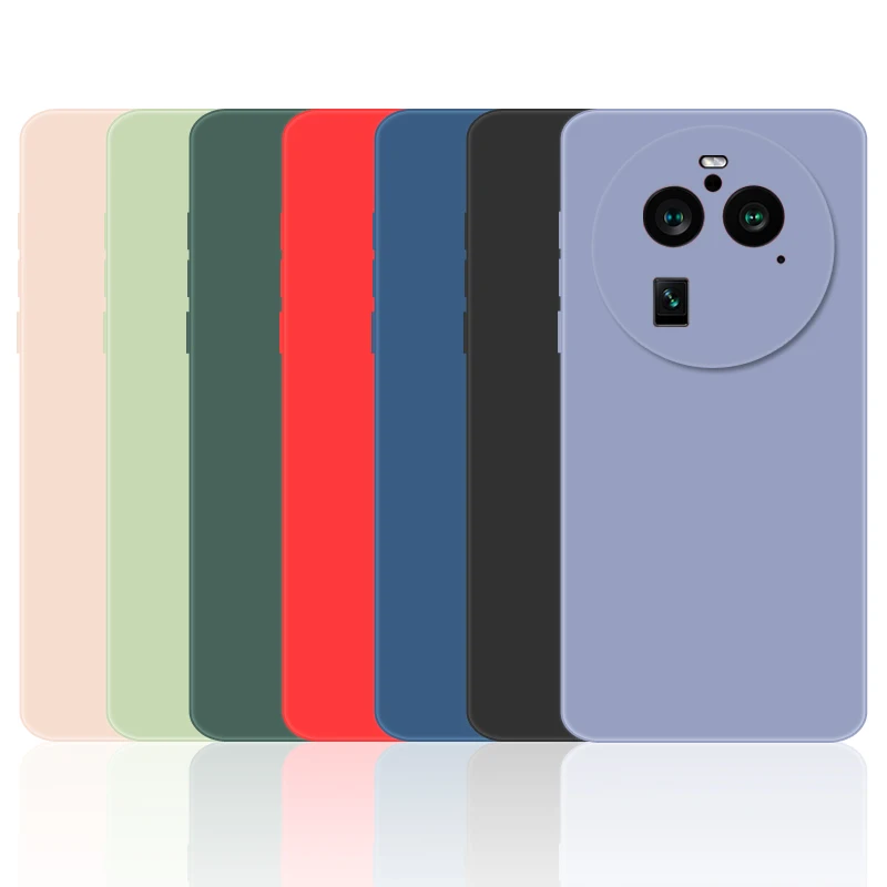 

For Cover Oppo Find X6 Pro Case Find X5 Lite X2 X3 Neo Pro Liquid Silicone Soft Bumper Phone Case Find X6 X3 X5 Pro Case Cover