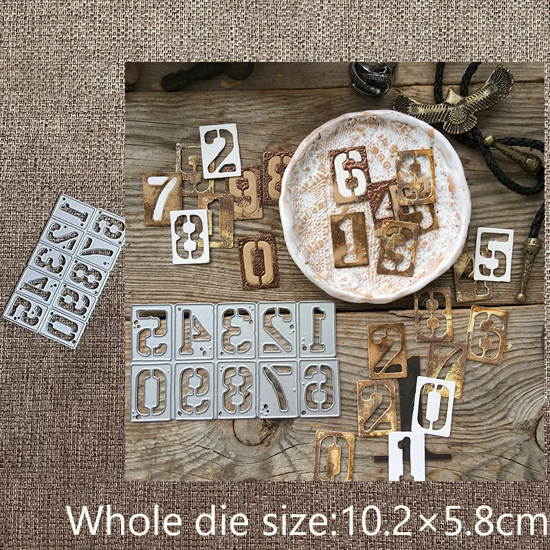 

XLDesign Craft Metal stencil mold Cutting Die 0-9 numbers frame decoration scrapbook die cuts Album Paper Card Craft Embossing