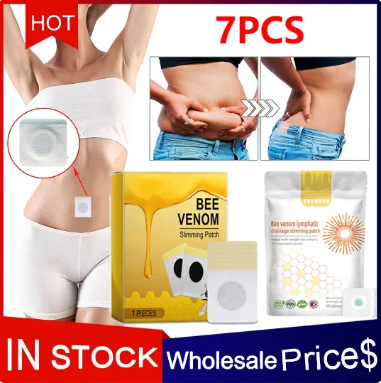 7 шт., пластырь для похудения с пчелиным ядом | AliExpress