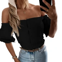 women t shirt casual summer short sleeve pure color slim fitting blouse for daily wear women blouse women top
