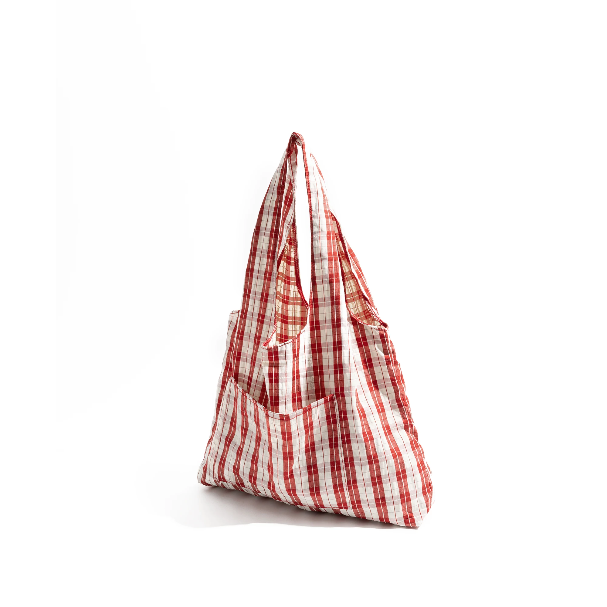 MABULA клетчатая женская сумка на плечо большая вместительная многоразовая для