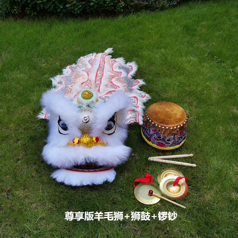 Деревянный барабанный набор львов для танцев 6 дюймов / 8