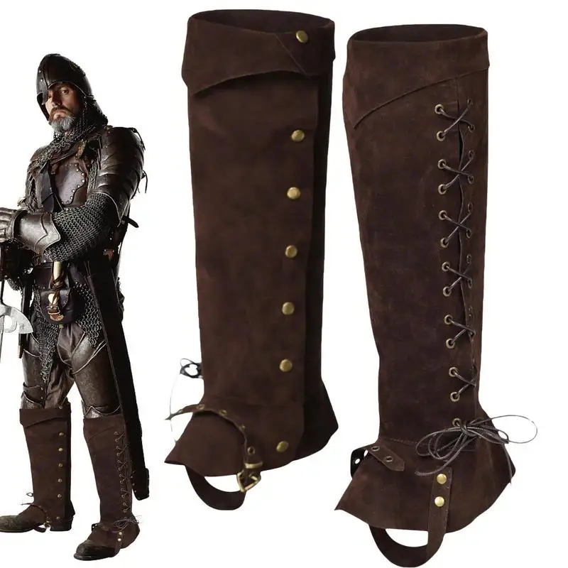 

Medieval Boot Covers Viking Leg Wraps Medieval Renaissance Steampunk Leg Guards For Knight Halloween Cosplay Costume