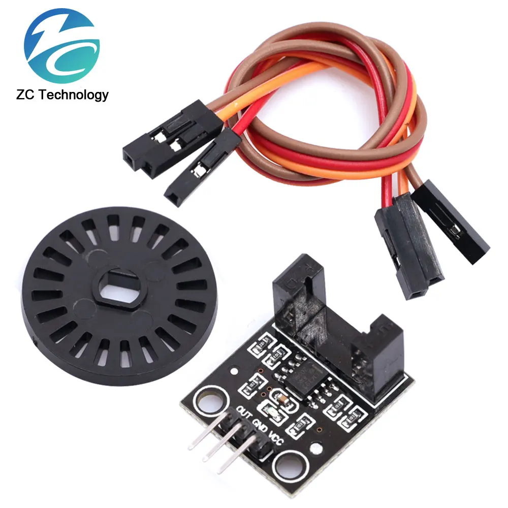 2Set Double Speed Measuring Sensor with Photoelectric Encoders Kit top For arduino Tacho Slot-type Optocoupler Counter Module - купить по