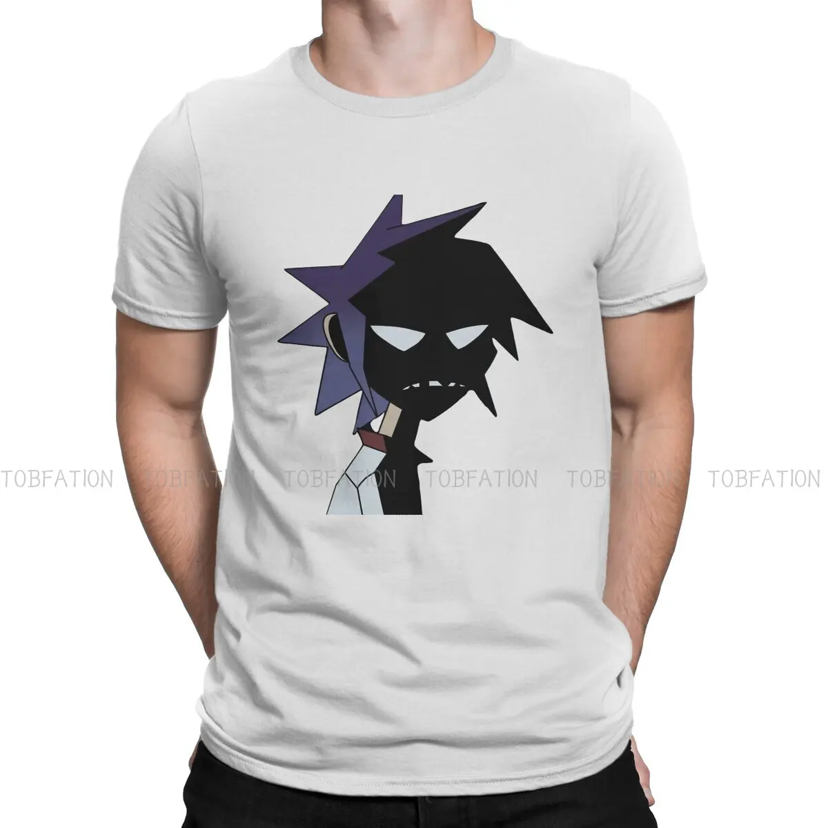 

Angry Face Graphic TShirt Gorillaz Virtual Band Creative Streetwear Comfortable T Shirt Male Tee Unique Gift Idea