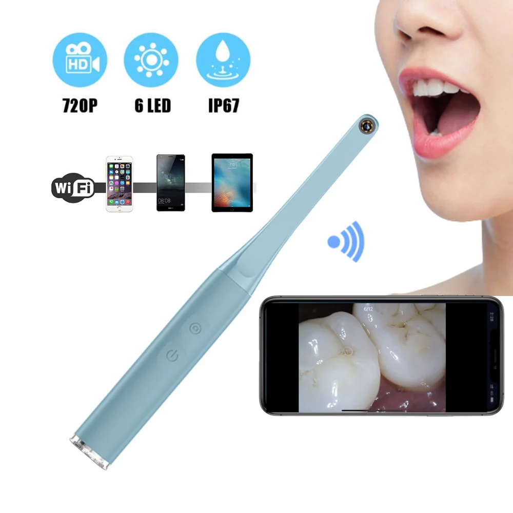 Визуальная стоматологическая камера 720P HD с Wi-Fi интерроральный эндоскоп зеркало