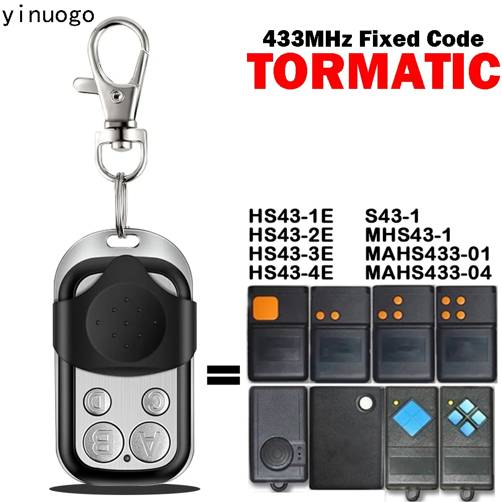 

New TORMATIC HS43-1E HS43-2E HS43-3E HS43-4E MAHS433-01, пульт дистанционного управления для гаражной двери, системный Открыватель для гаражной двери, 433 МГц, фиксир...