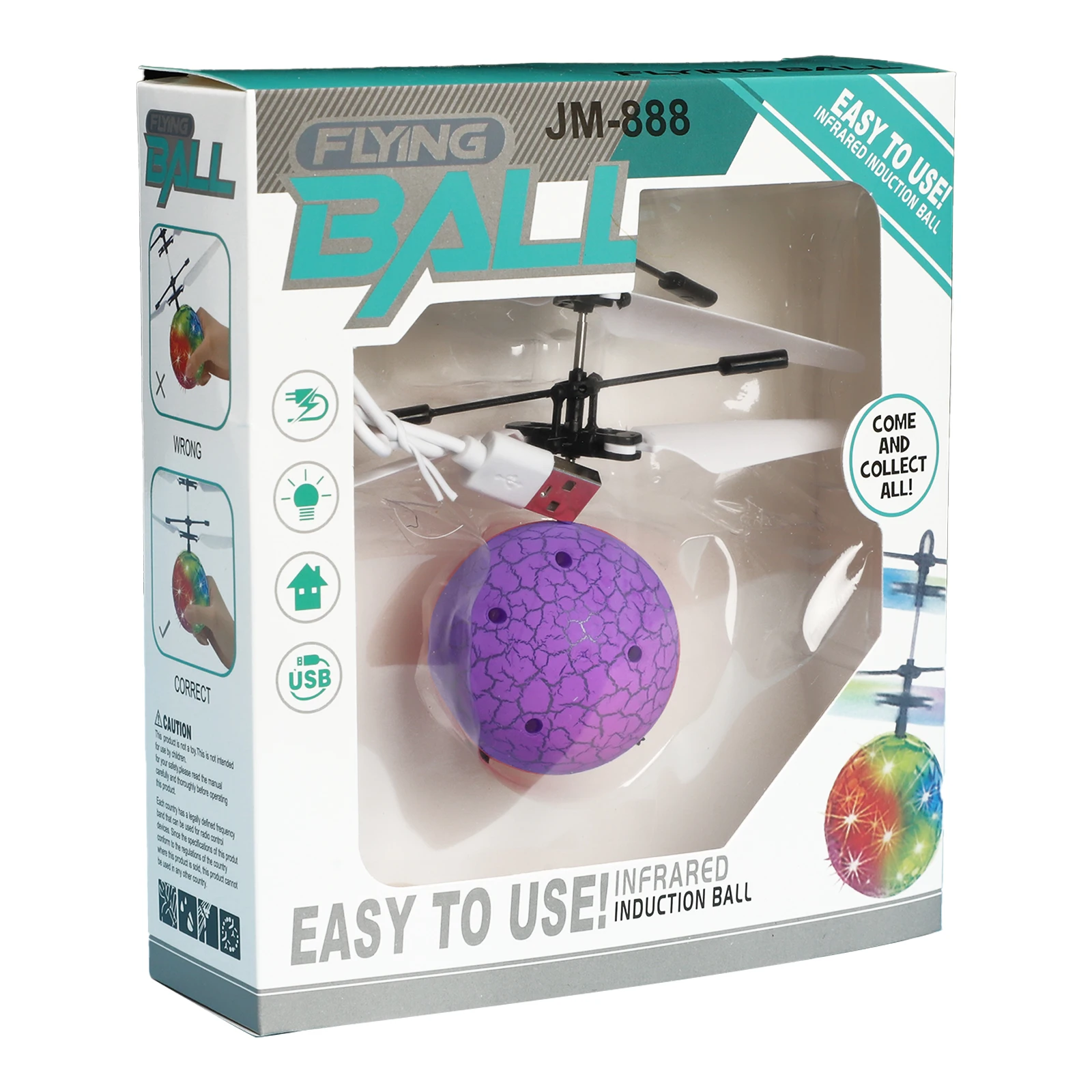 Детский индукционный летающий шар встроенный сияющий светодиодный светильник