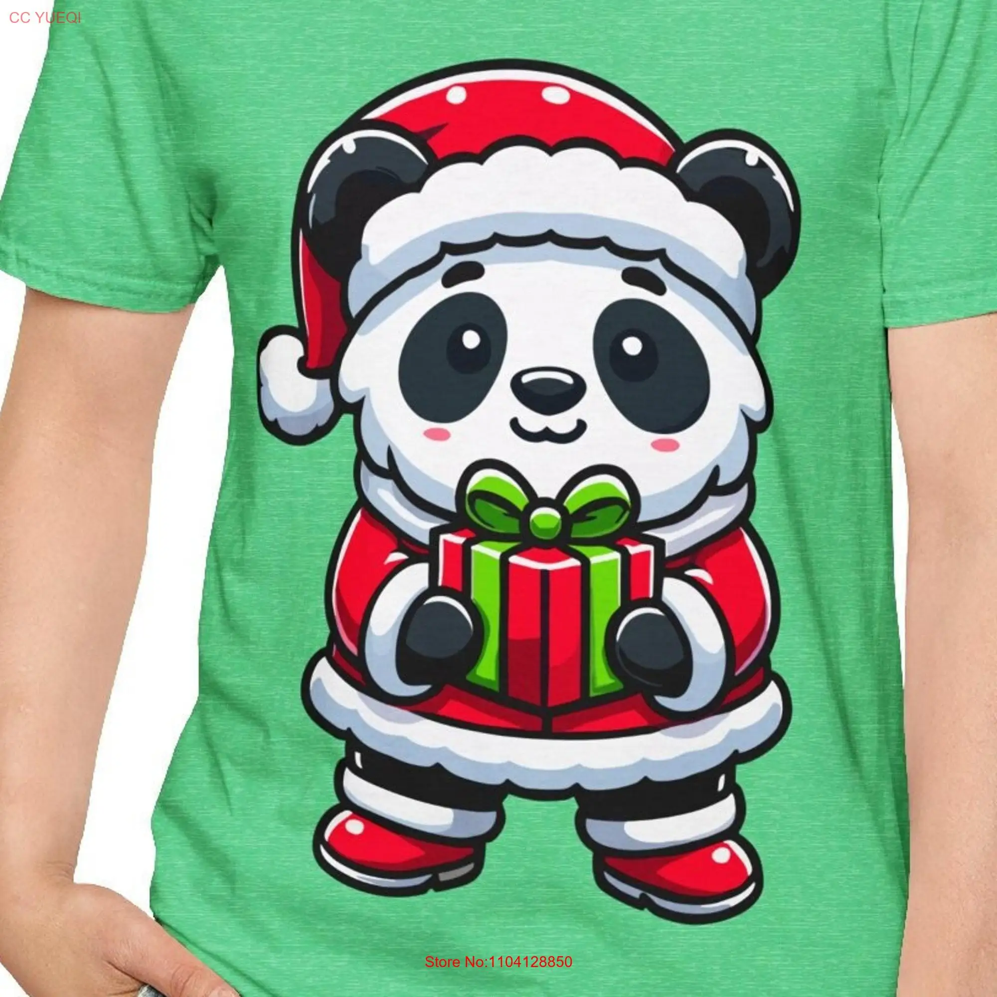 Забавная Рождественская футболка с длинным или коротким рукавом изображением