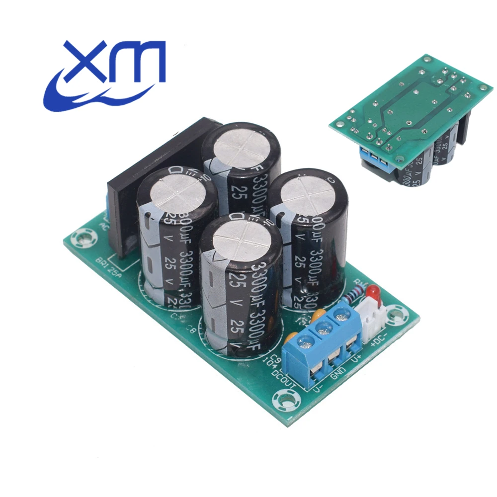 

Плата усилителя мощности PW28 с двойным силовым фильтром, выпрямитель высокого тока, плоский мост 25 А, плата нерегулируемого источника питания «сделай сам», 1 шт.