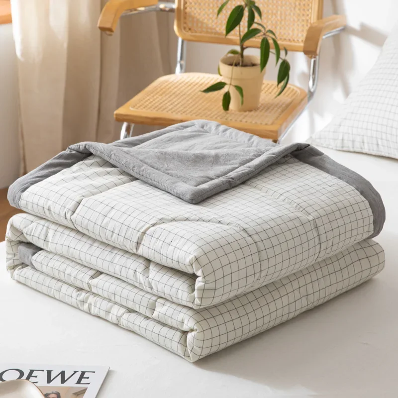 

2023 Print Washed Cotton Quilt Air Conditioning Comforter Core Bedroom Dormitory Single Double Summer Quilt Bed Quilts For Beds