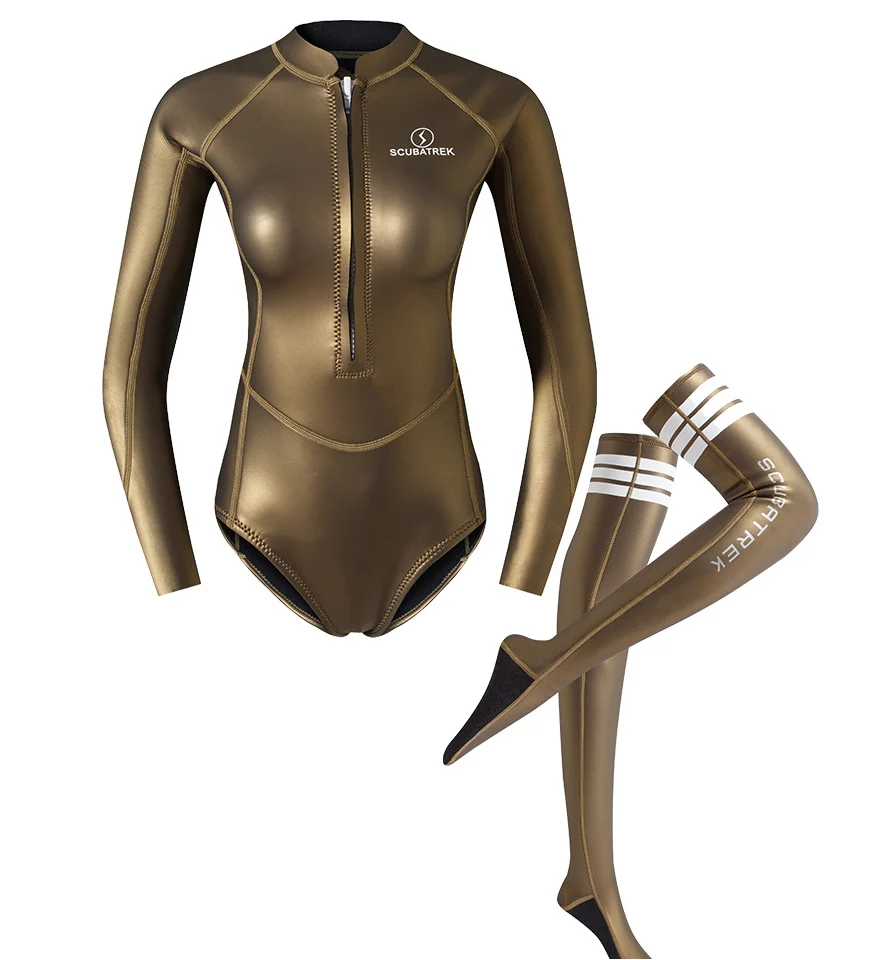 Купальник для подводного плавания костюм дайвинга Женский Теплый слитный