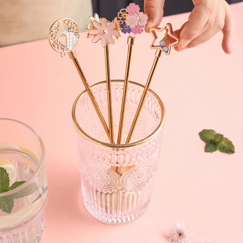 

304 ложка из нержавеющей стали в форме цветка вишни с длинной ручкой