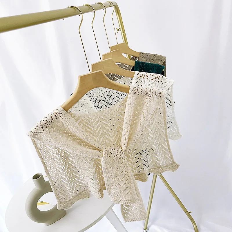 

Women's Detachable Collar Shawls Outside Fake Collars Female Autumn Shirt Knitted Woolen False Collard Scarf Decorative