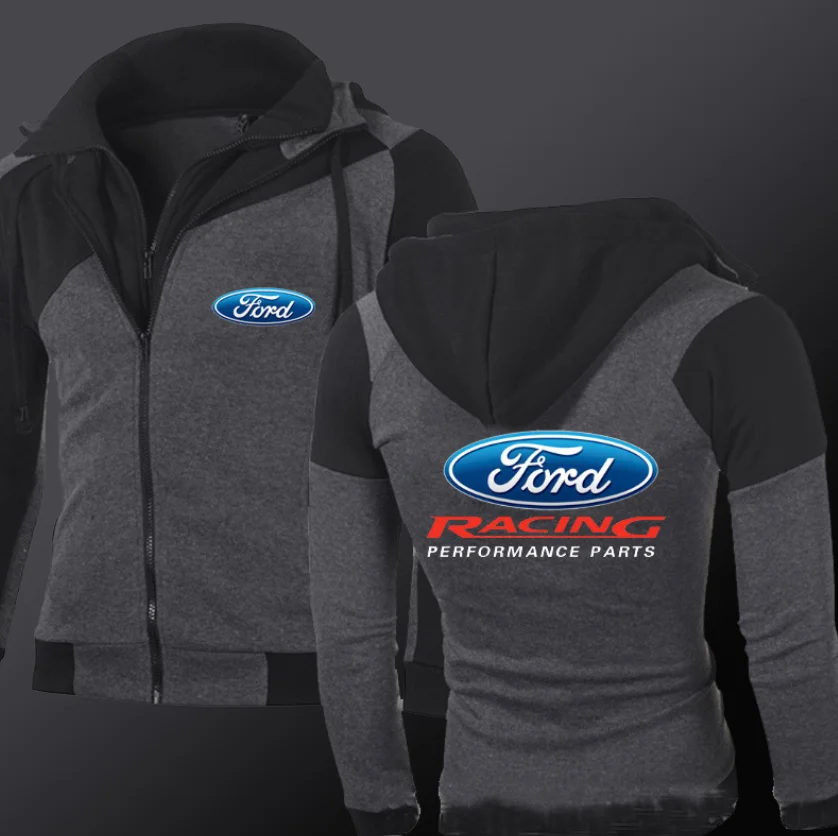 2022 NEW Autumn Fashion for Ford Sweatshirt Casual Jacket Double Zipper Hoodie Cotton Cosplay Sweatshirts