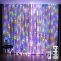 christmas led string lights usb curtain garland lamp remote control usb wedding party curtain garden decoration outdoor fairy