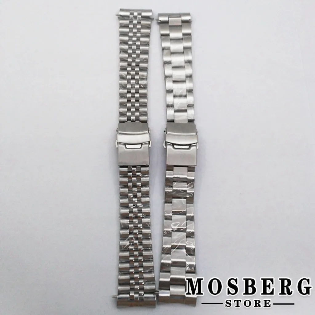 Ремешок для часов серебристый из нержавеющей стали