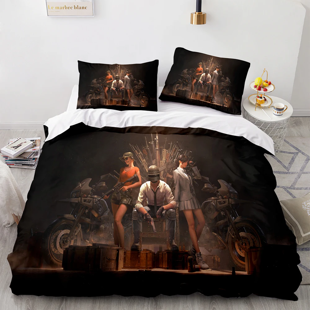 

Set Single Twin Full Queen King Size Game PUBG Bed Set PUBG Bedding Aldult Kid Bedroom Duvetcover Sets 3D Print Men/women 031
