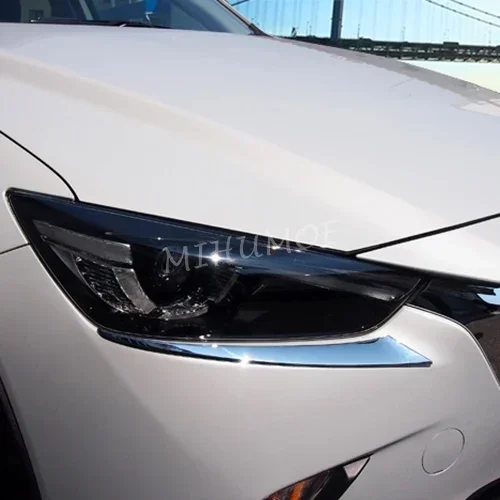 

Хромированные наклейки на фару для бровей, накладка на крышку для Mazda CX3 CX-3 DK 2016-2024 годов, аксессуары для литья головного света