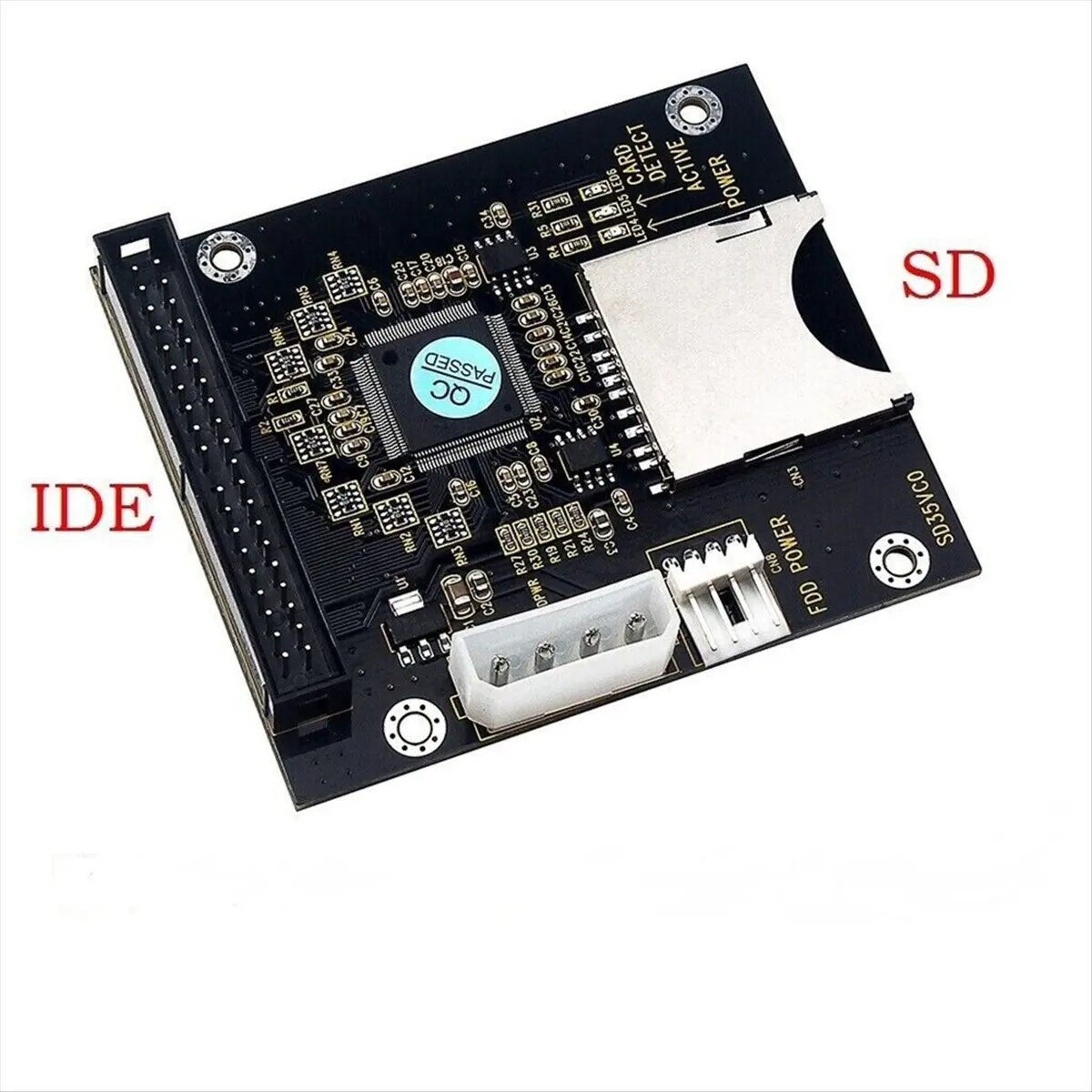 Фото Комплект из 2 адаптеров A17G: IDE-карта для SD-карт на 3,5-дюймовый 40-контактный IDE HDD, 5В, для подключения SD-карт к IDE 3,5 дюйма 40-контактный №5