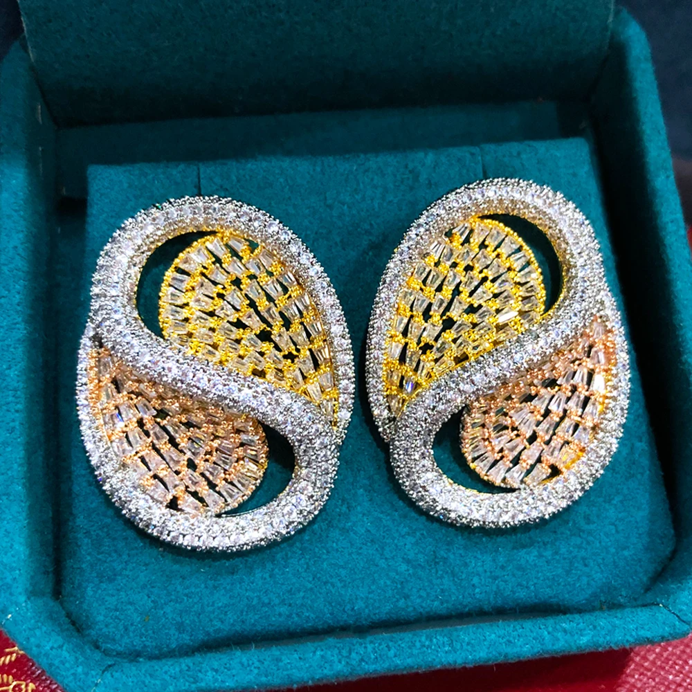 Missvikki Роскошные очаровательные трехцветные серьги для женщин свадебная