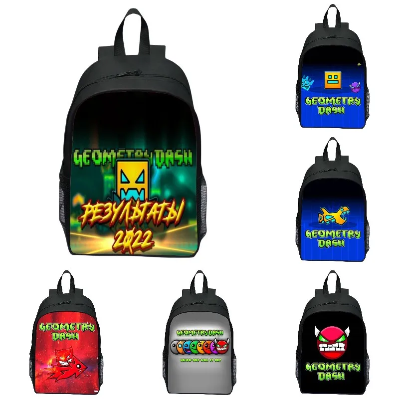 

Мини-рюкзак с геометрическим принтом зла для детей, детские сумки для книг для детского сада, повседневные школьные портфели, мультяшный рюкзак для мальчиков и девочек