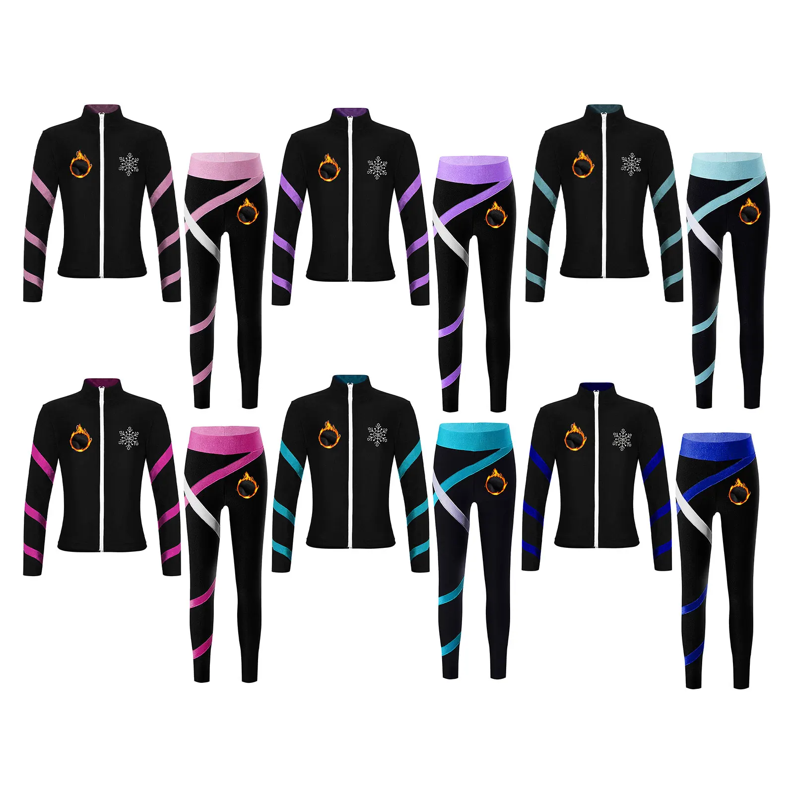 Детский спортивный костюм для девочек флисовая куртка с воротником-стойкой и