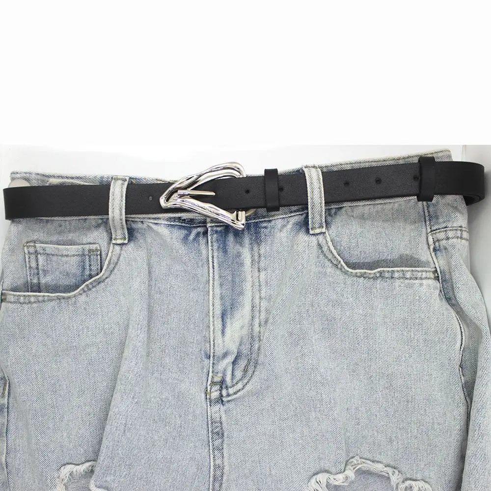 

Fashion Accessories Korean Style Hollow Geometric Buckle Dress Waist Belt Leather Belt Jeans Belt Waist Accessories